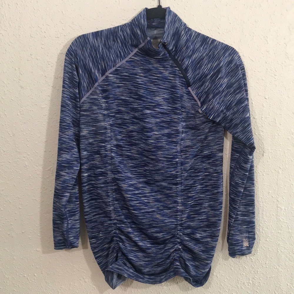 ATHLETA Fastest Track Asym Blue Pullover size M